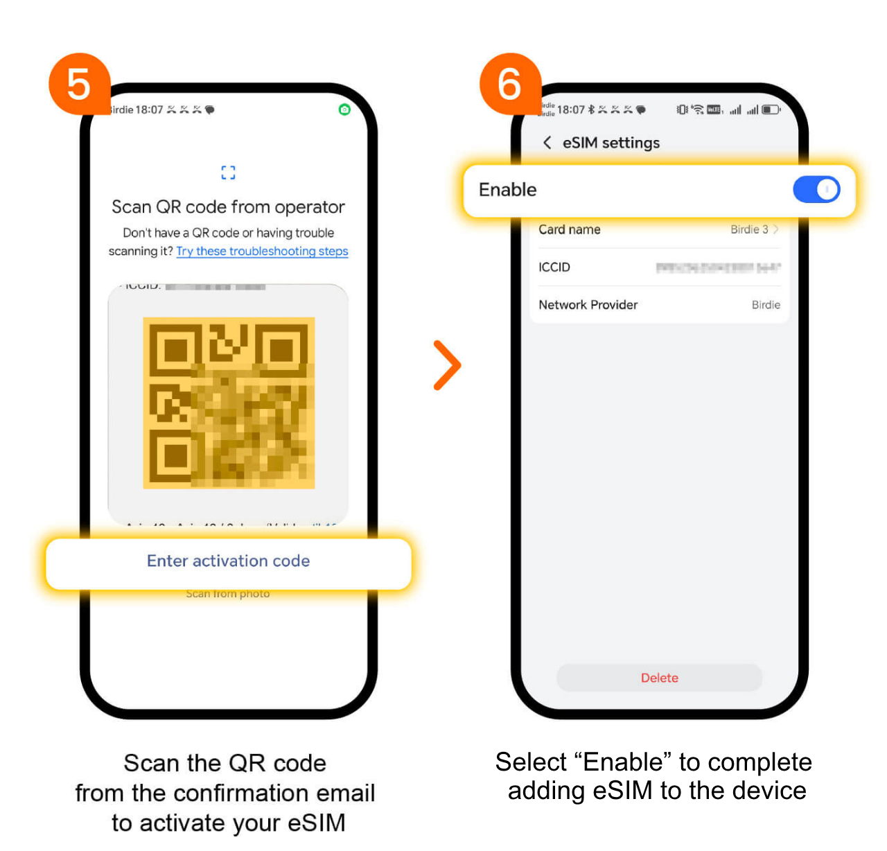 Birdie Mobile eSIM Guide