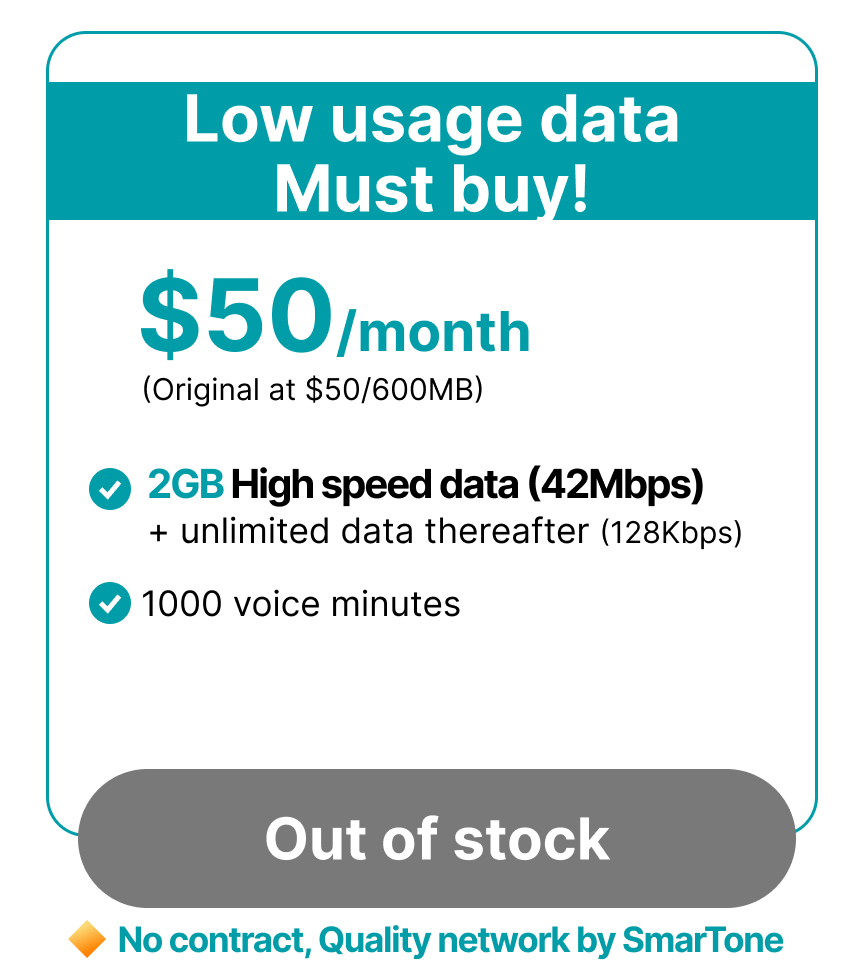 Low usage plan