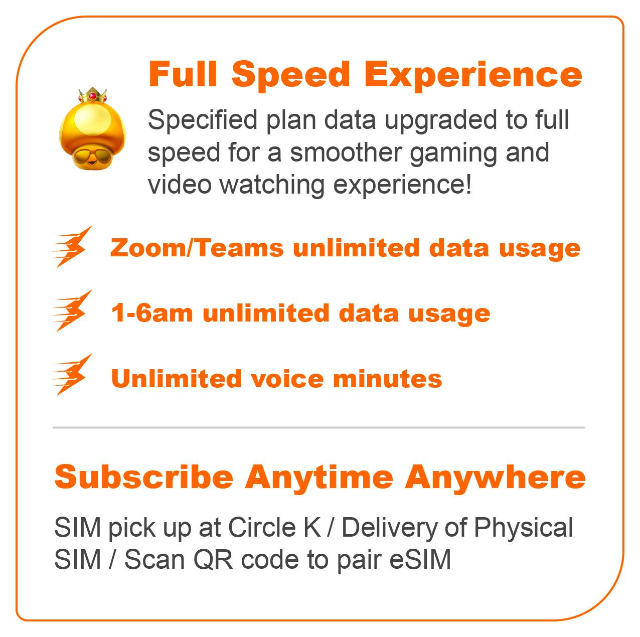 Homepage header: mobile plan