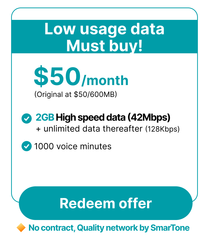 Low usage plan