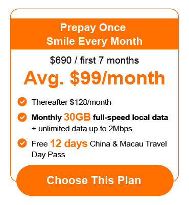 Homepage header: mobile plan