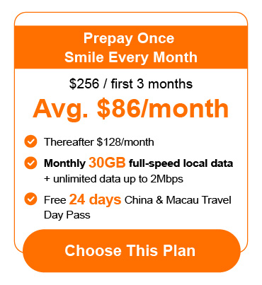 Homepage header: mobile plan